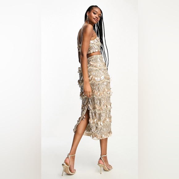 ASOS Design Embellished Midi Dress - Picture 3 of 3